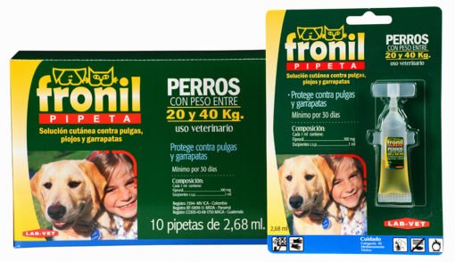 Fronil Pipeta perros y gatos Parasiticidas Veterinarios