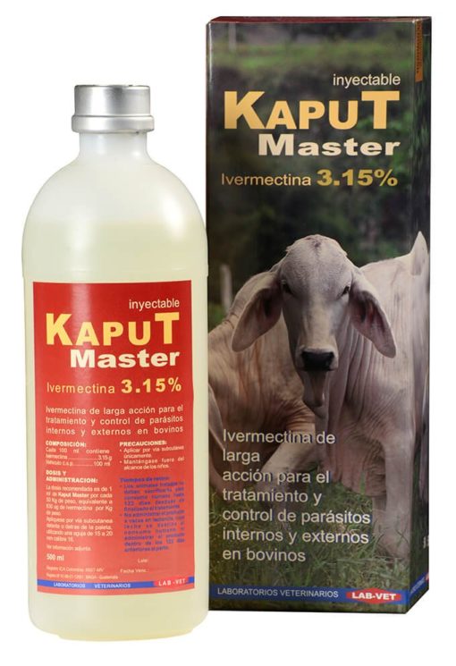 Kaput Master antiparasitario para bovinos y cerdos