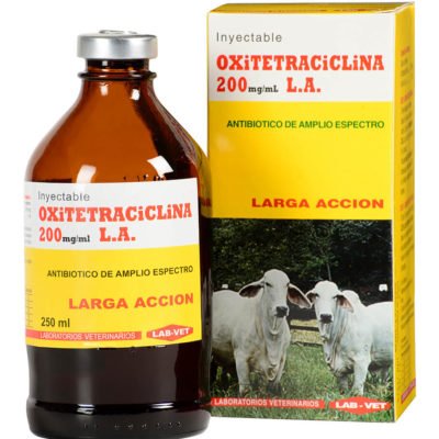 Oxitetraciclina antibiótico veterinario para aves y bovinos